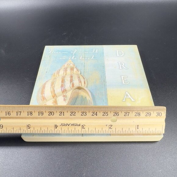 Vintage Resin Wall Hanging Art Plaque Set 2 Ocean Shell Theme Nautical Decor VTG - Picture 5 of 12